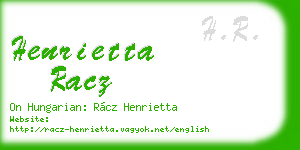 henrietta racz business card